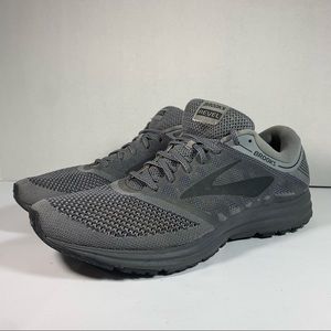 Brooks Mens Revel Gray Black Running Shoes 14